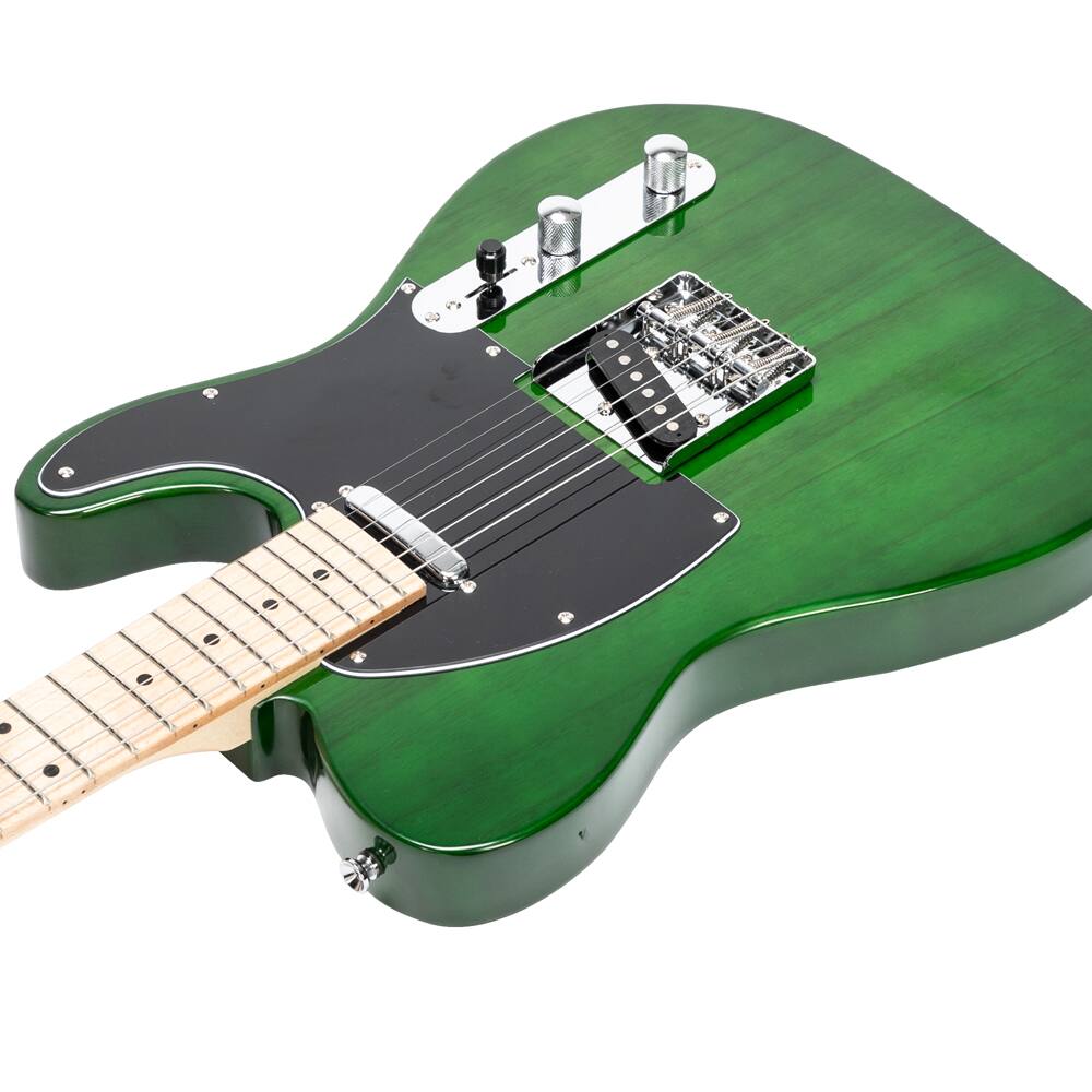 Angle. Winado - 39 Inch Electric Guitar,Maple Fingerboard Electric Guitar SS Pickup Case & Accessories Pack Beginner Starter Package.