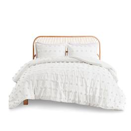 Gracie Mills - Eloise Clip Jacquard Comforter Set - Ivory