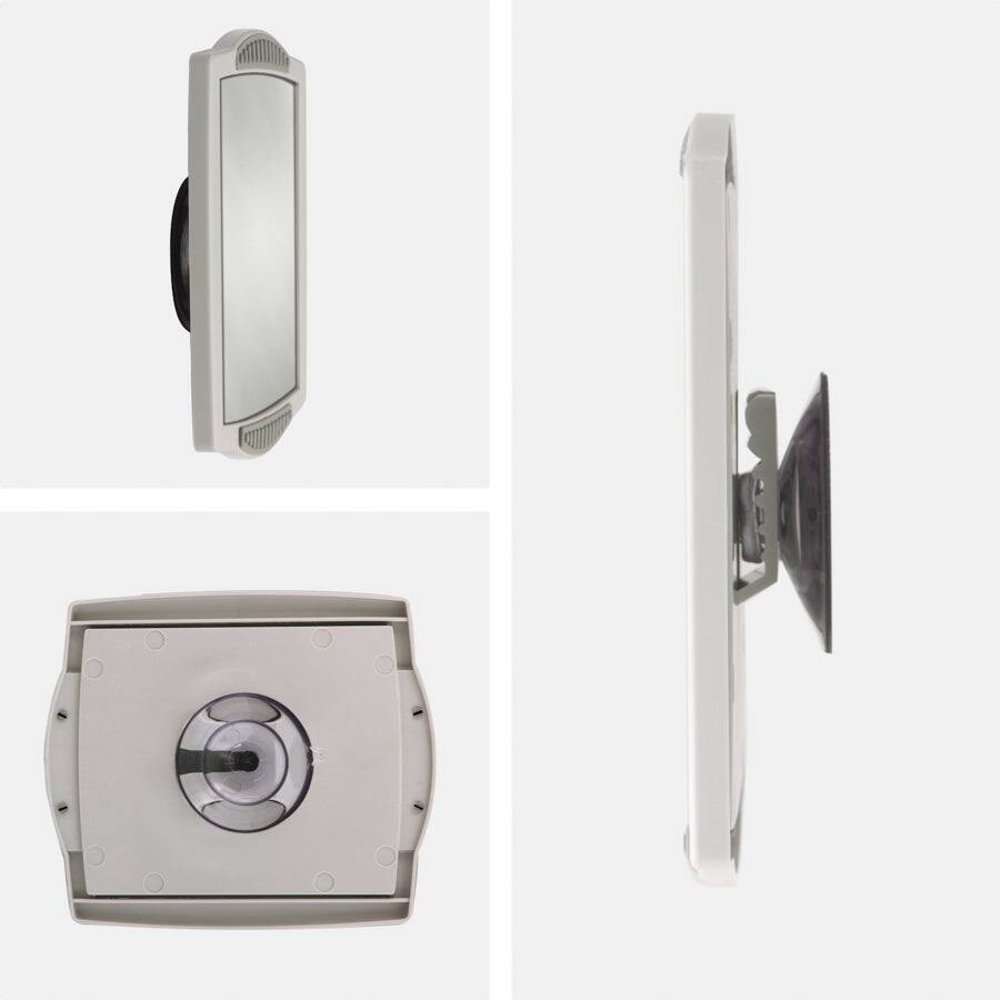 Alt View 2. Zadro - Fogless Clip-On Shower Mirror with Suction Cup Wall Mount - Gray.