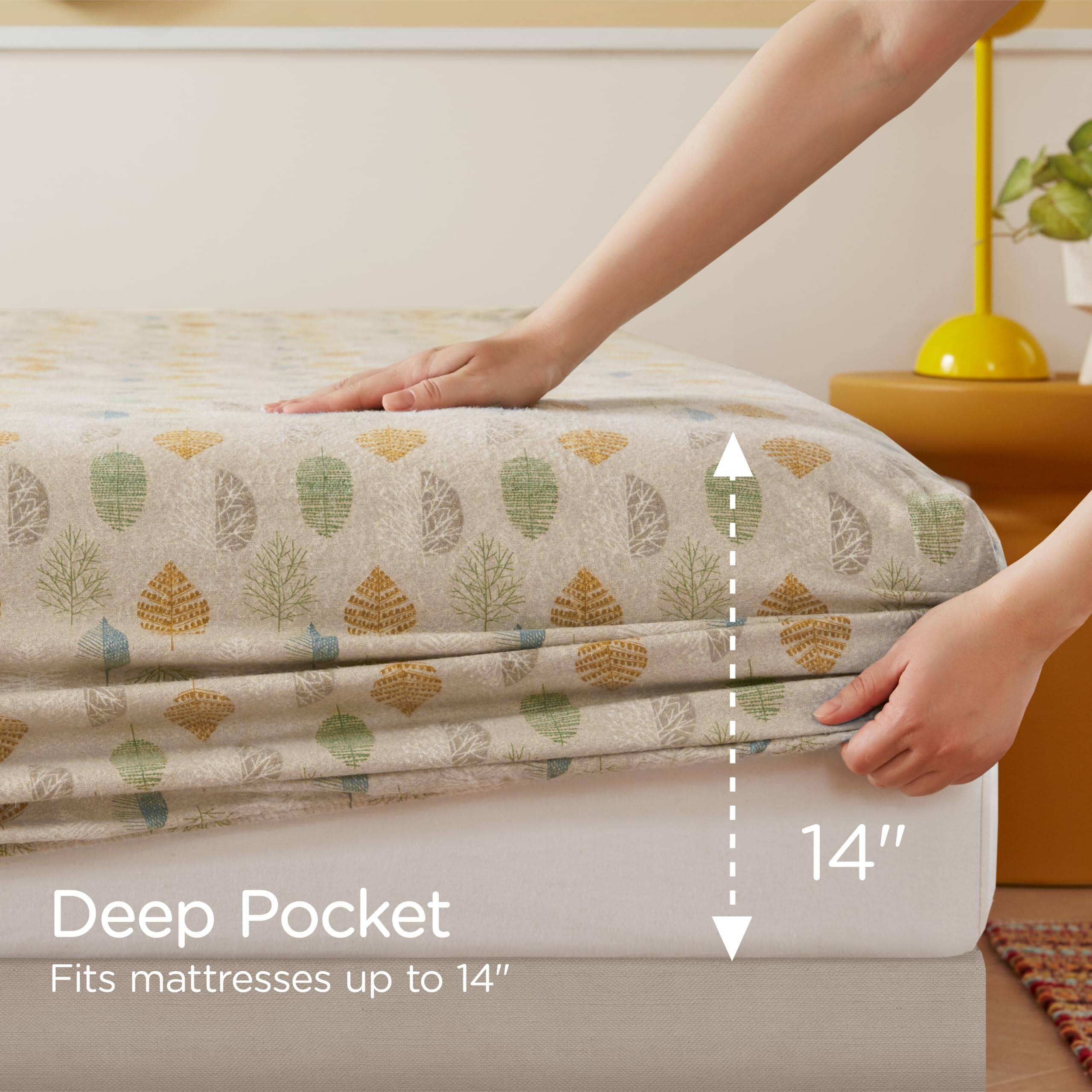Deep Pocket  
Fits mattresses up to 14"