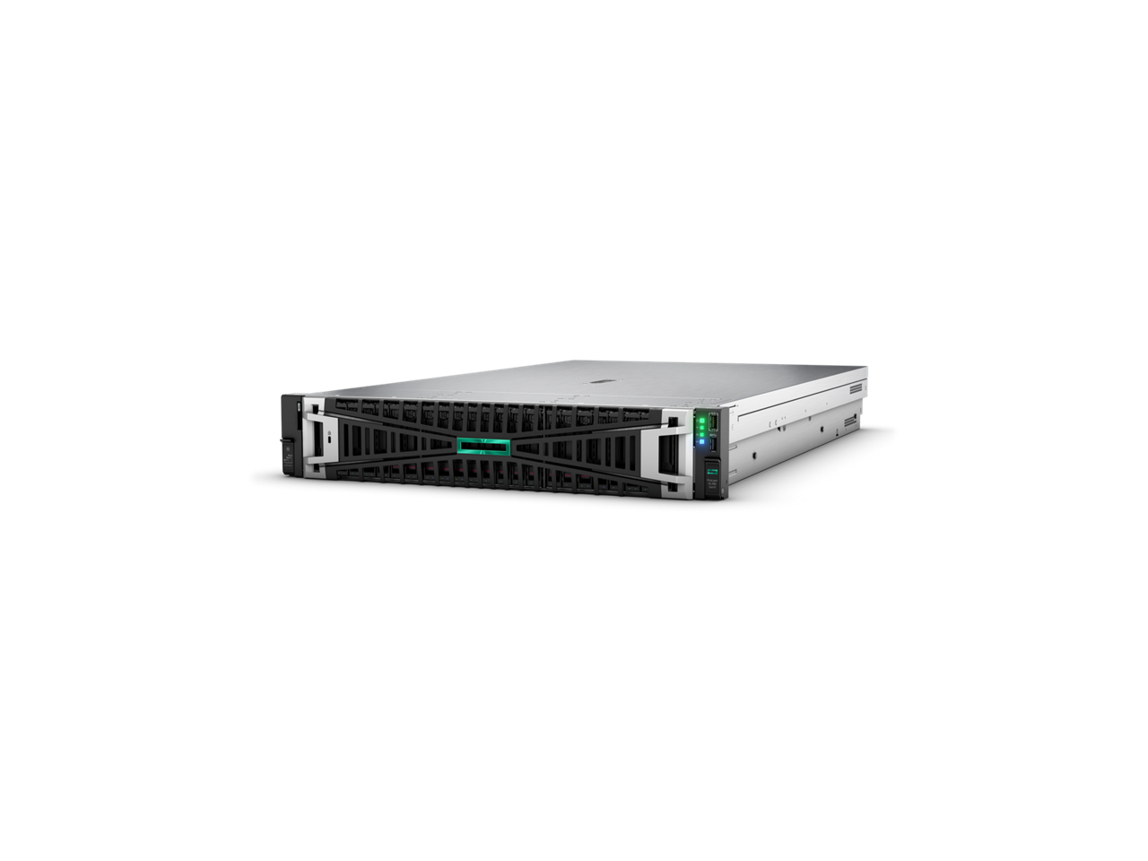 Alt View 1. HPE Aruba - HPE ProLiant DL380 Gen11 5515+ 3.2GHz 8-Core / 2x32GB / 10GbE / 8SFF / 2x960GB SSD / MR408i-o / 2x1000W PS - Black.
