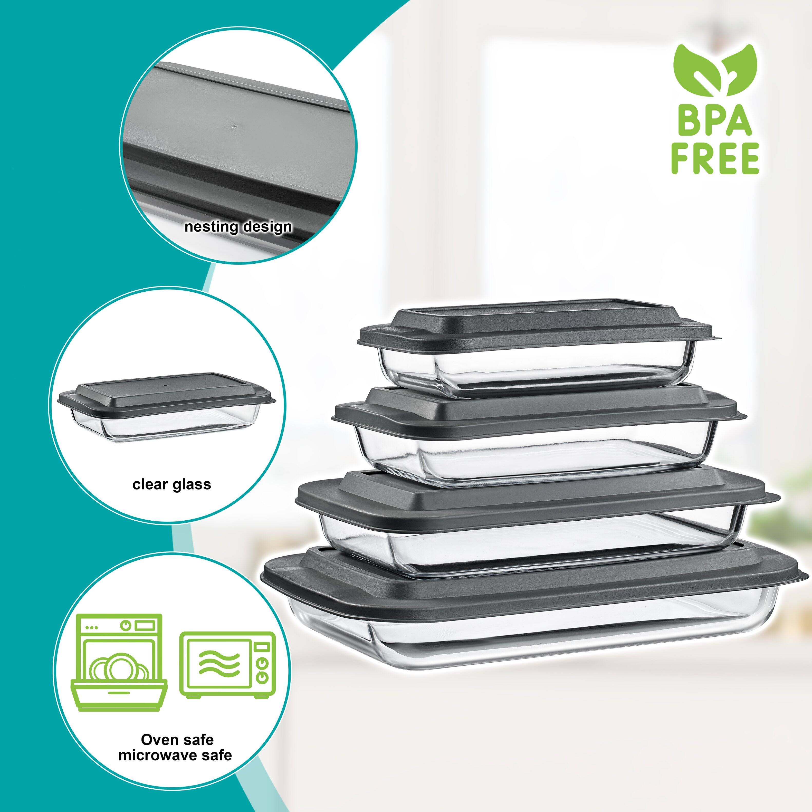 BPA FREE

nesting design

clear glass

Oven safe microwave safe