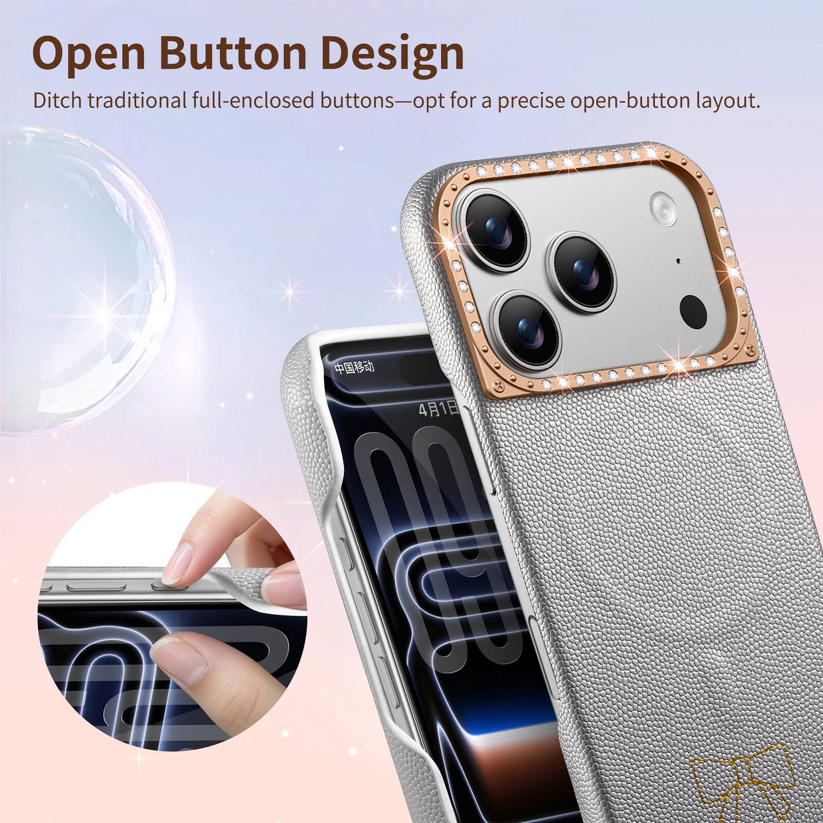 Open Button Design  
Ditch traditional full-enclosed buttons—opt for a precise open-button layout.