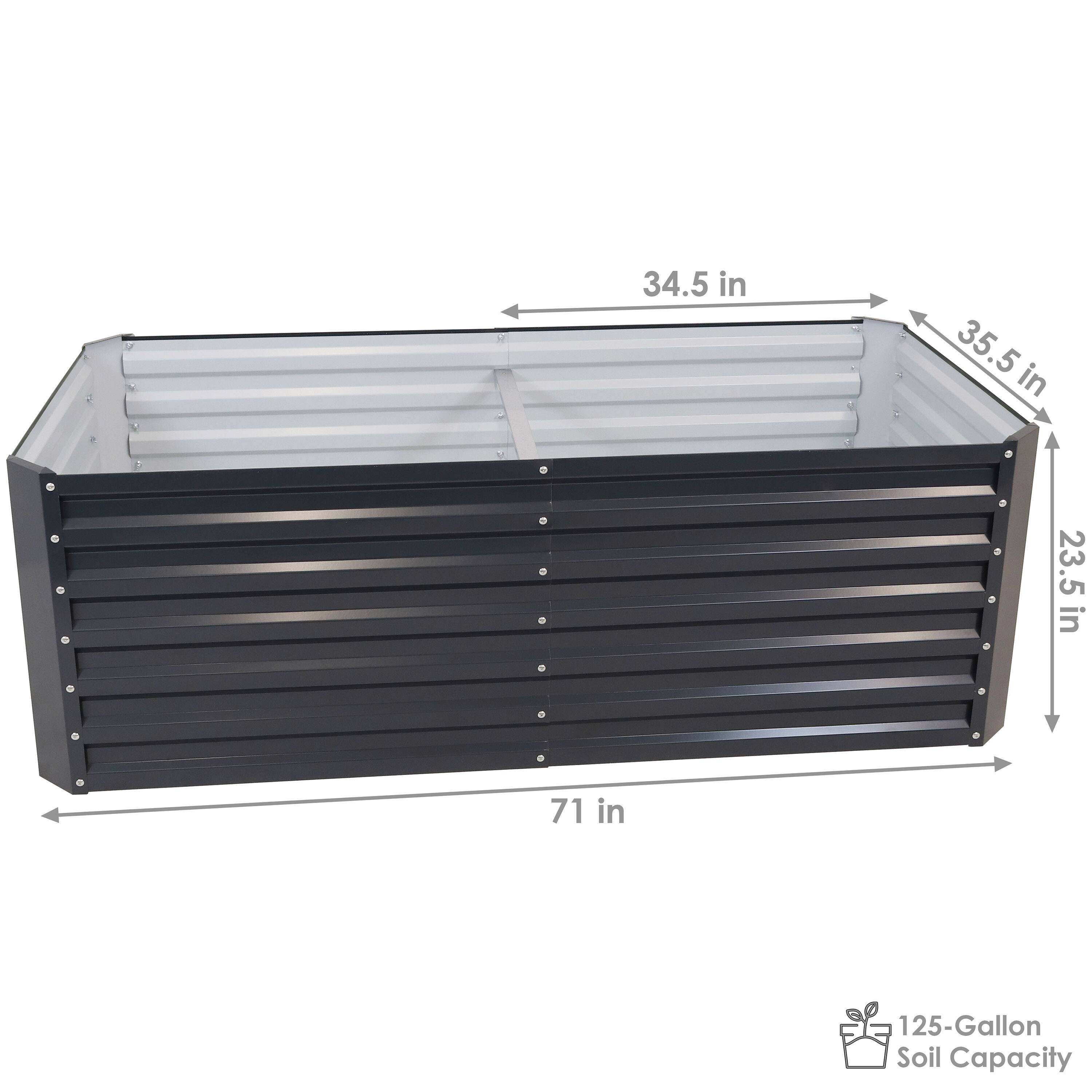 34.5 in  
35.5 in  
23.5 in  
71 in  
125-Gallon Soil Capacity