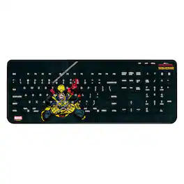 Keyscaper - Marvel Badge Wireless USB Keyboard - Deadpool Wolverine 3