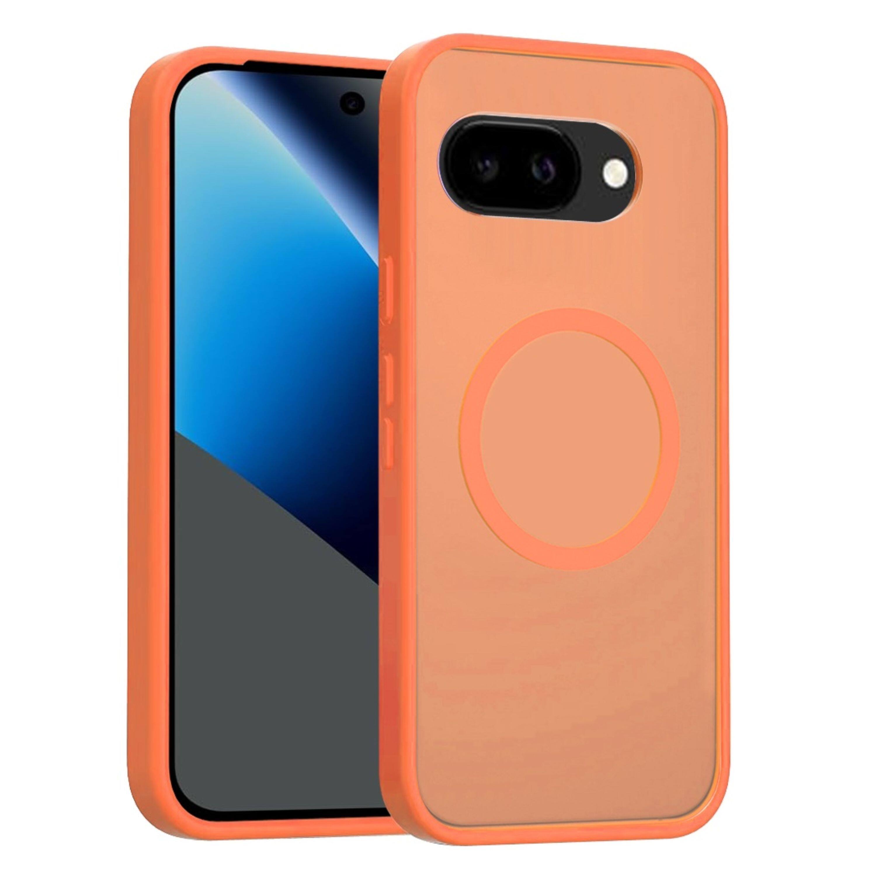 Kitcheniva - Soft Touch Frosted Magnetic Circle Phone Case With Tempered Glass For Google Pixel 10a - Cosmic Orange price history on PriceWatchPro