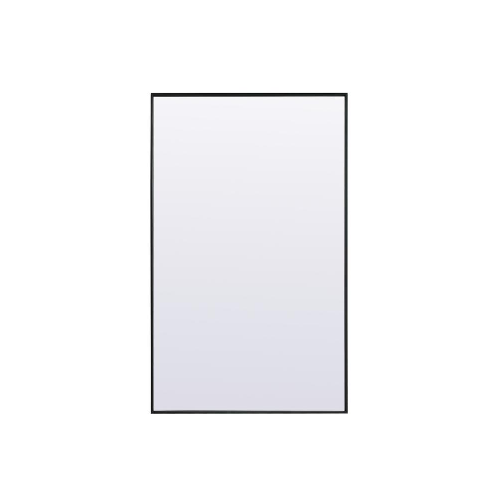 Alt View 6. Elegant Decor - Metal Frame Rectangle Full Length Mirror 36x60 Inch in Black - Black.