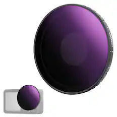 Front. Neewer - Variable ND8-32 Filter for DJI Osmo Action 5 Pro & 4 - Screw-On ND Filter for Action Camera - Black.