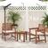 Alt View 2. Costway - 3 PCS Patio Furniture Set with 2 Seat Cushions Coffee Table Solid Wood Chairs - Natural + Off White.