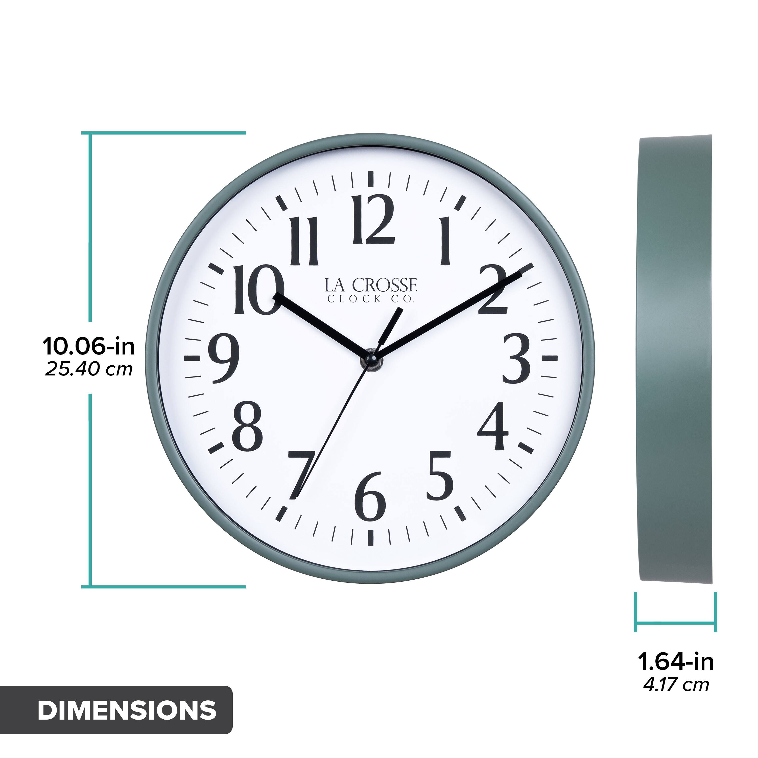 10.06-in 25.40 cm  
1.64-in 4.17 cm  
LA CROSSE CLOCK CO.  
DIMENSIONS