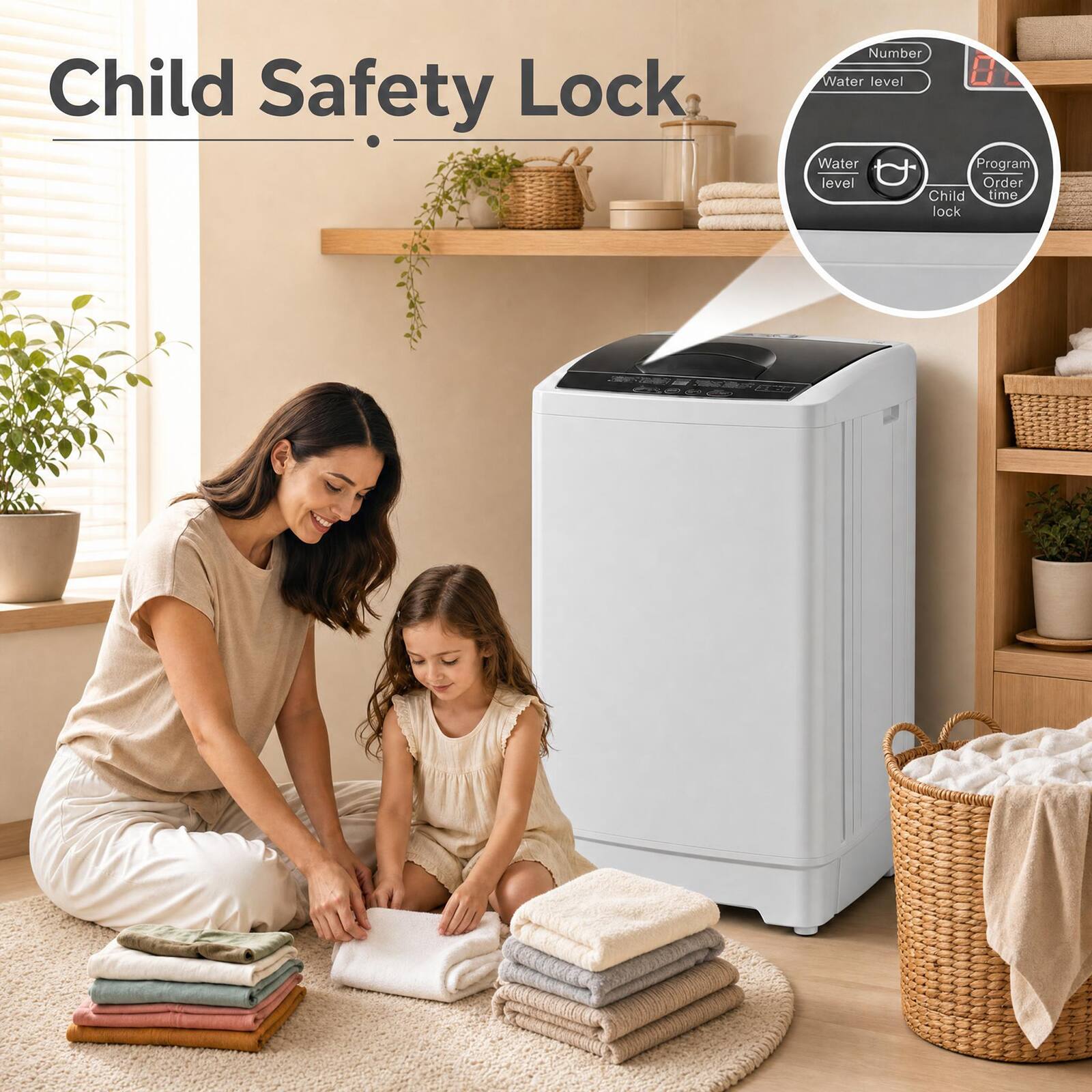 Child Safety Lock

Number  
Water level  
Water level  
Program Order  
Child time lock