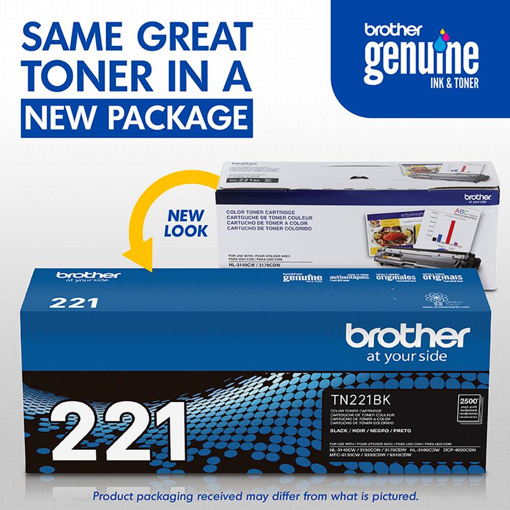SAME GREAT TONER IN A NEW PACKAGE brother genuine INK & TONER  brother COLOR TONER CARTRIDGE NEW CARTOUCHE DE TONER COULEUR CARTUCHO DE TONER A COLOR CARTUCHO DE TONER COLORIDO LOOK ABC brother a VMI matium - une -- ... VCO ML-3140CW 3170COW L genume authertiues onigmalos originais 221 brother at your side TN221BK 2500' OrE on FONER ATRNA ANTOLIR DE TOnER COL F ARTUCIO iN ONER 00m CATCI DE TOVEn CEDO 221 BLACK NOIR . NEGRO PRETO Fom  WITHE PR UTEAER aVA Puta MB-COM H0CW a SOCON 31700OW HL-3180COW PODOCON MEO 30cw WSCow S40CO