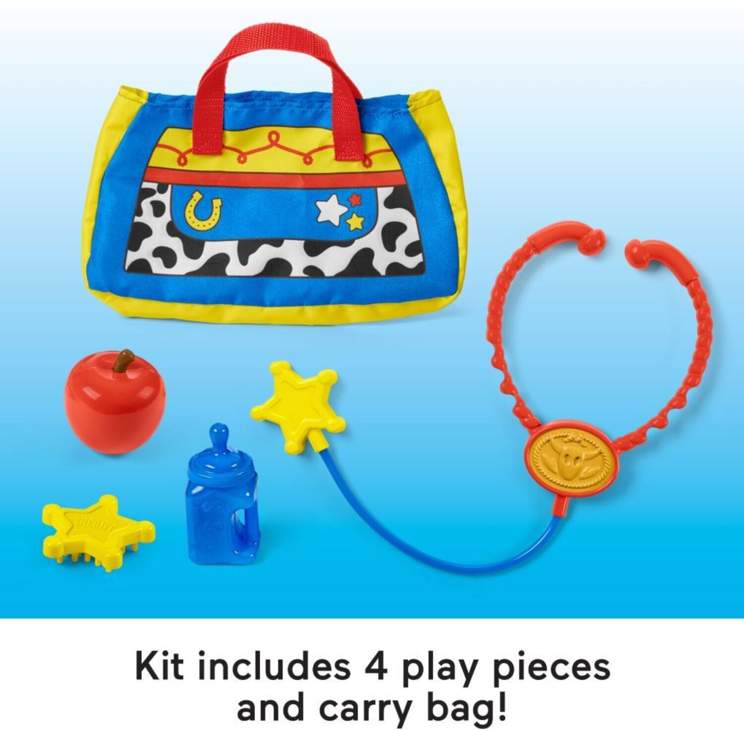 Kit includes 4 play pieces and carry bag!