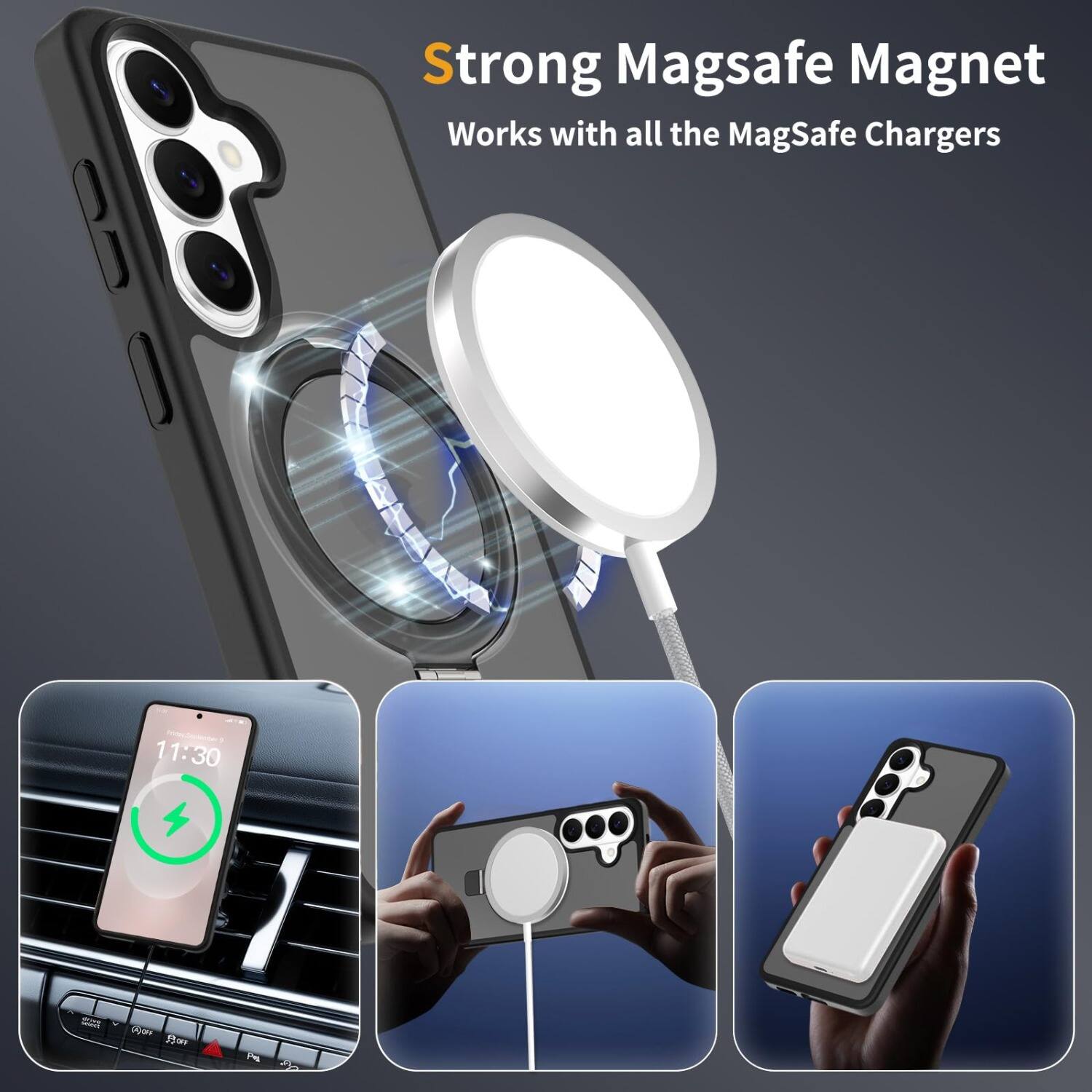 Strong MagSafe Magnet  
Works with all the MagSafe Chargers