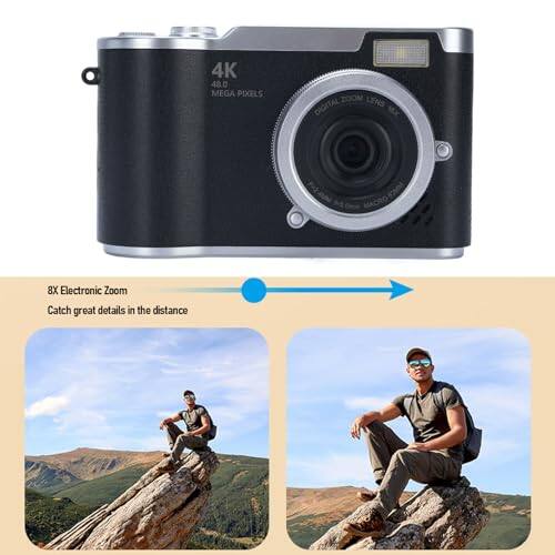 4K 48.0 MEGA PIXELS ZOOM LENS DIGITAL 8X Electronic Zoom  
Catch great details in the distance

8X Electronic Zoom  
Catch great details in the distance