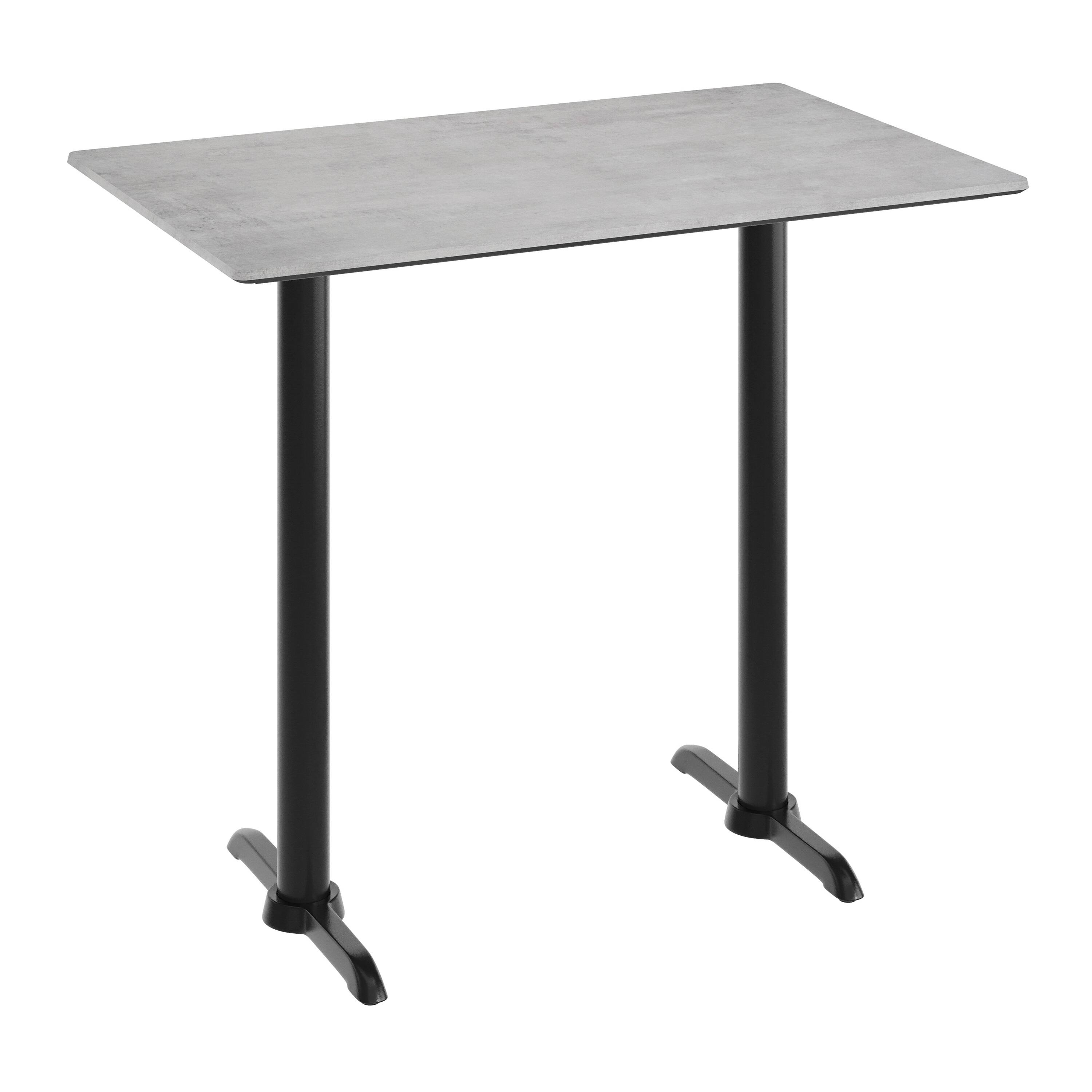 Gray Faux Concrete/Black Base