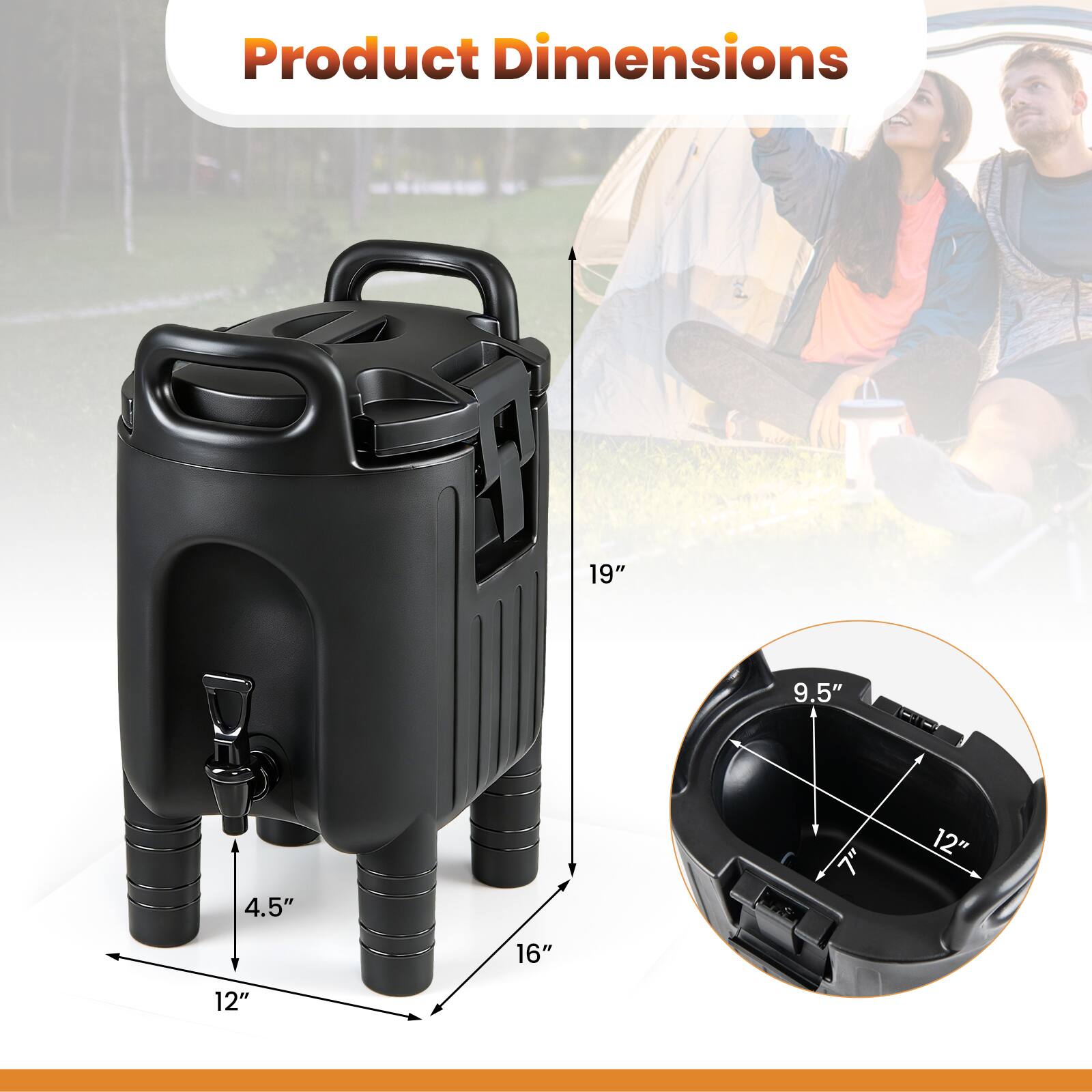 Product Dimensions: 19" x 9.5" x 4.5" x 7" x 12" x 16"