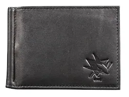 Rico Industries - San Jose Sharks Hockey RFID Blocking Shield Black Leather Moneyclip Wallet - Multi