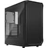Front. Fractal Design - Fractal Design Focus 2 Computer Case - Tower - Black - Tempered Glass, Steel, Mesh - 4 x Bay - 0 - Mini ITX, Mini ATX - Black.