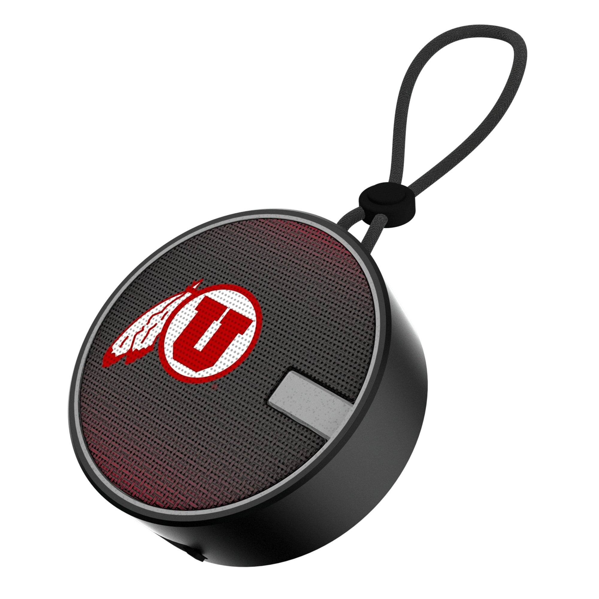Front. Keyscaper - Utah Utes Bluetooth IPX7 Linen Print Waterproof Speaker - Black.