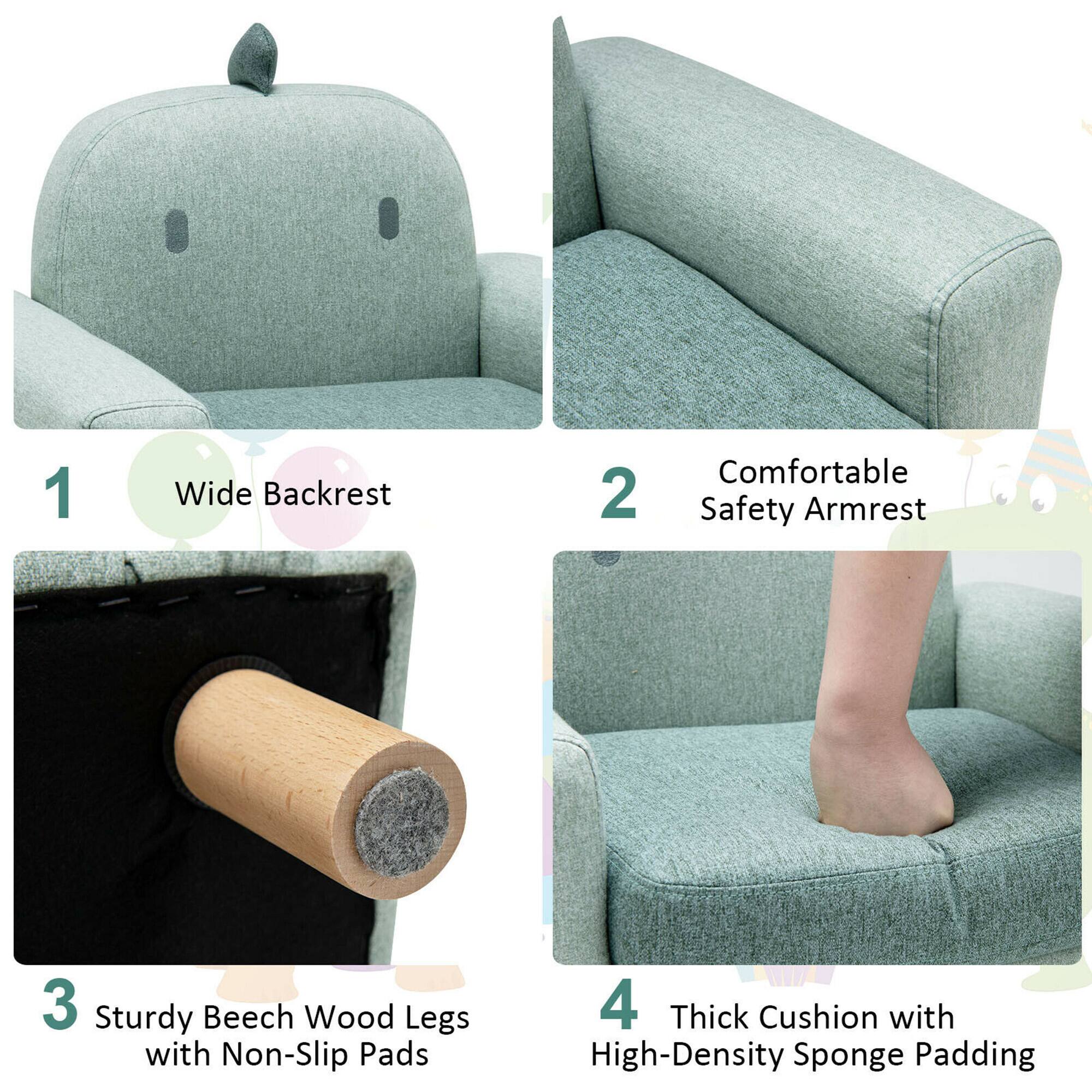 1. Wide Backrest  
2. Comfortable Safety Armrest  
3. Sturdy Beech Wood Legs with Non-Slip Pads  
4. Thick Cushion with High-Density Sponge Padding