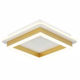 FINEAK - 9.5" 24W Gold Square LED Flush Mount Ceiling Light