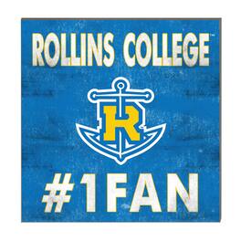Jardine - Rollins College Tars 10" x 10" #1 Fan Plaque - Blue