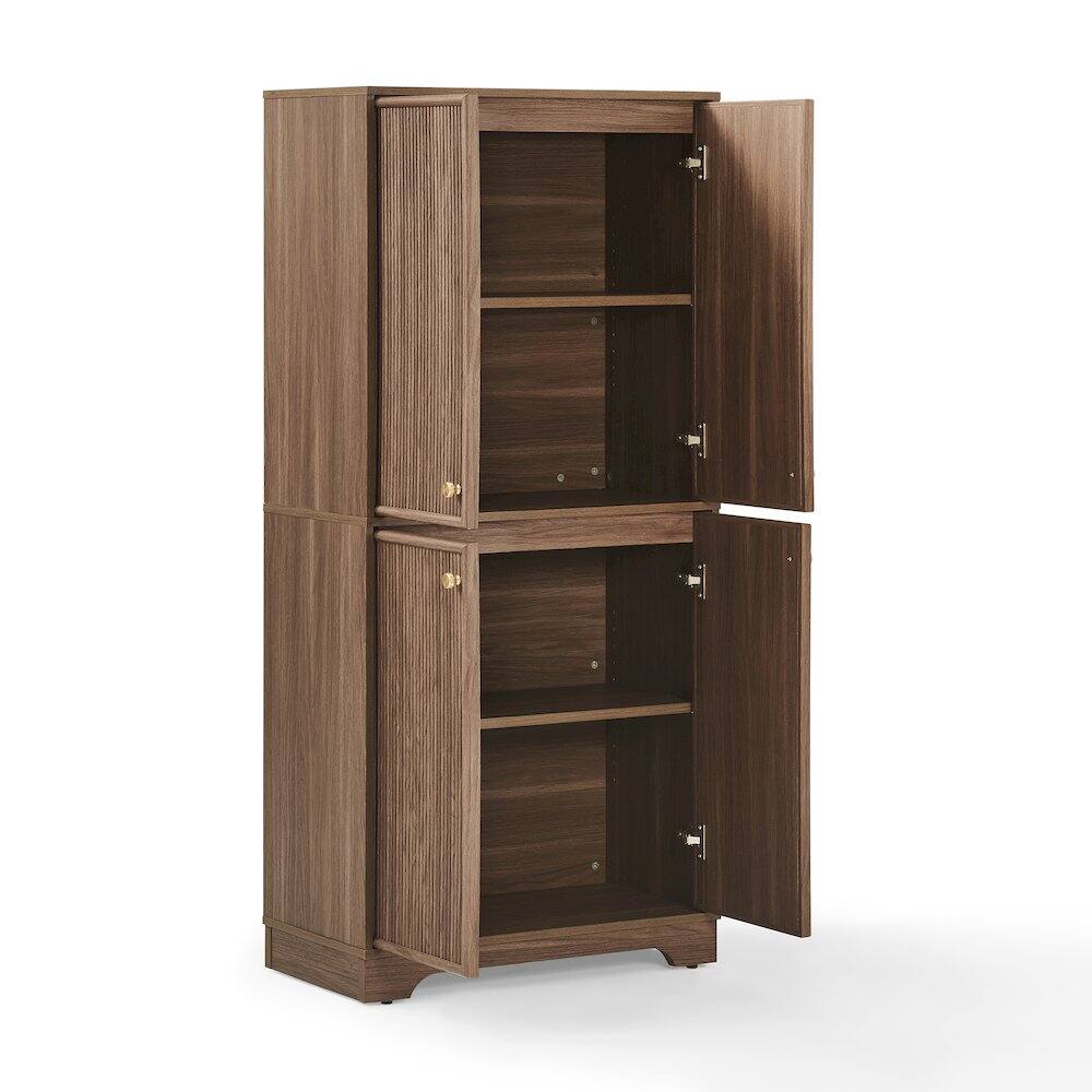 Left. Crosley Furniture - Naomi Kitchen Storage Pantry - Walnut.