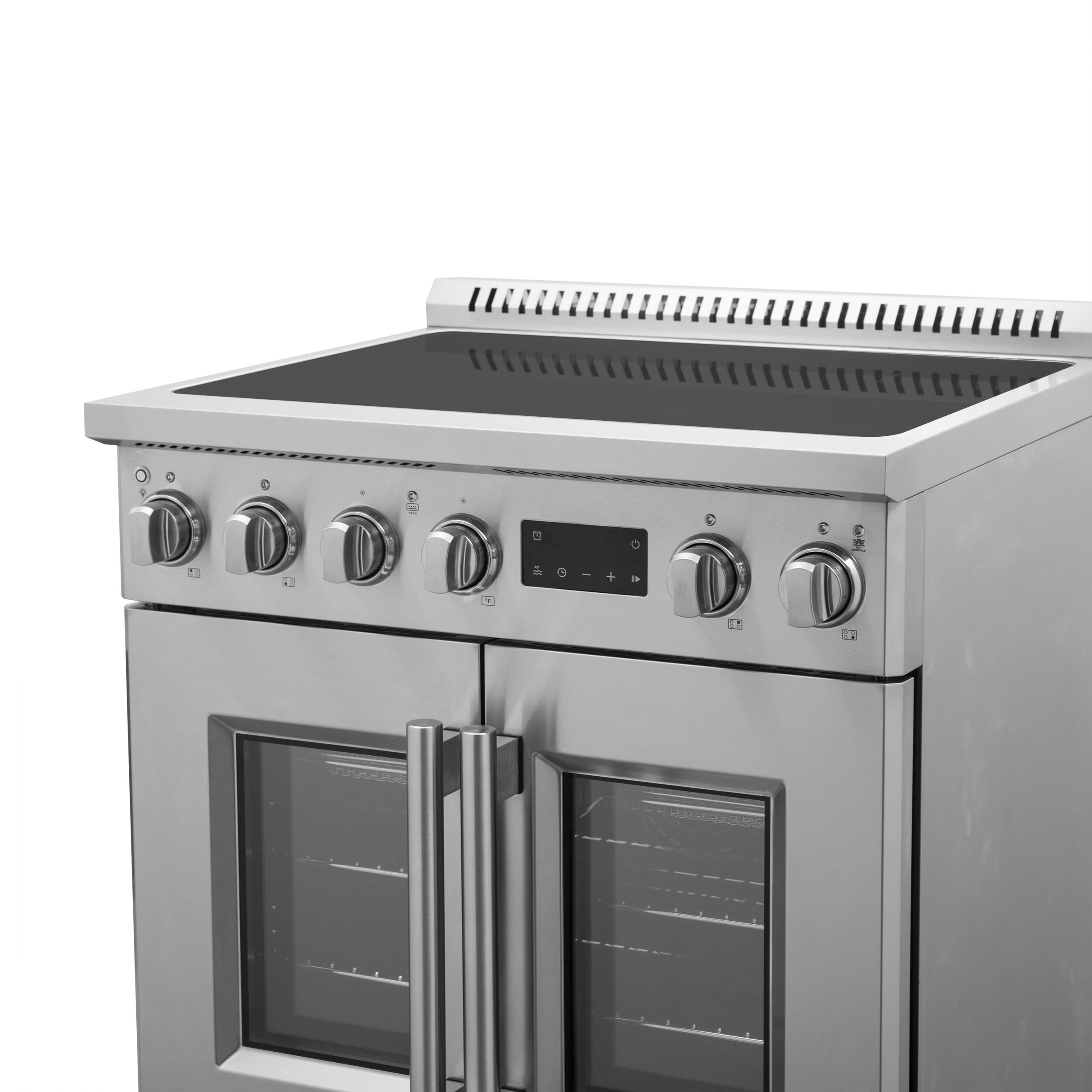 Alt View 8. Forno Appliances - Torino 30" Induction Range with French Door Design - Silver.