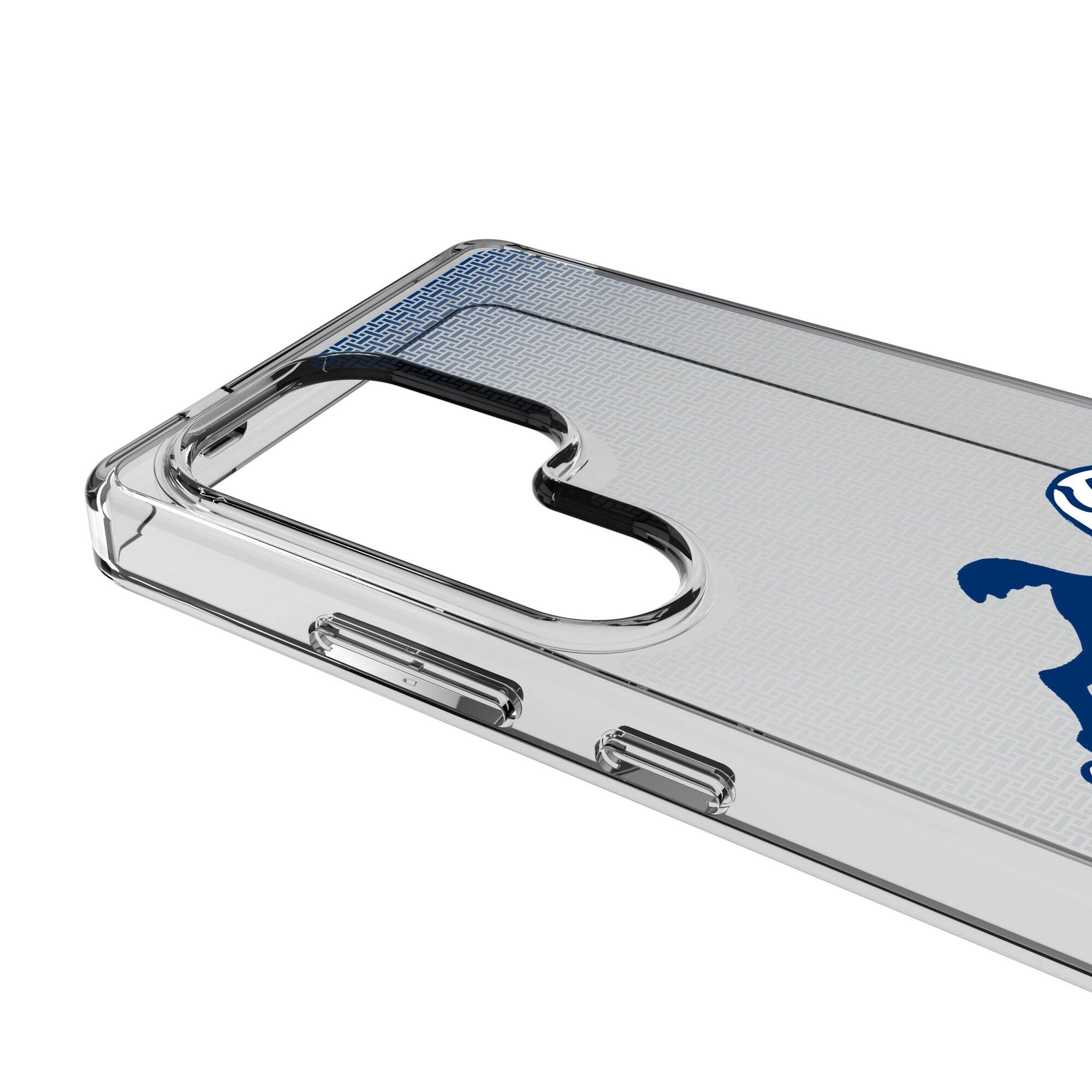 Alt View 2. Keyscaper - Baltimore Colts Linen Logo Galaxy Clear Case - S23 Ultra - Multicolor.