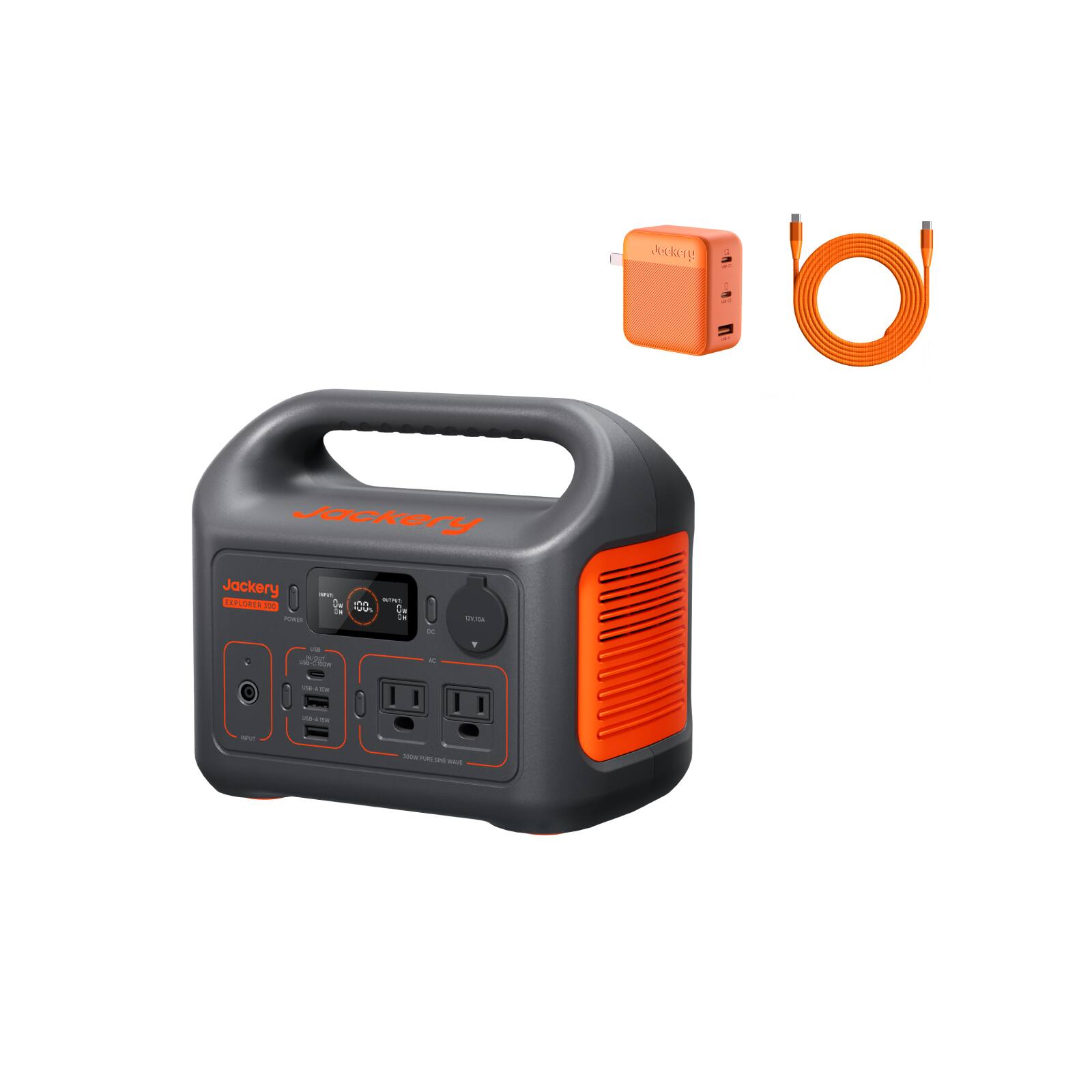 Jackery  
Jackery EXPLORER 300 POWER  
MVT vs  
no WITPA ww WE DE  
DC  
KINK  
150 N pv. WH ODE  

Y  
VITA-ATS . tin 0g  
WHO 12g  
10  
botre 2014 REALIN