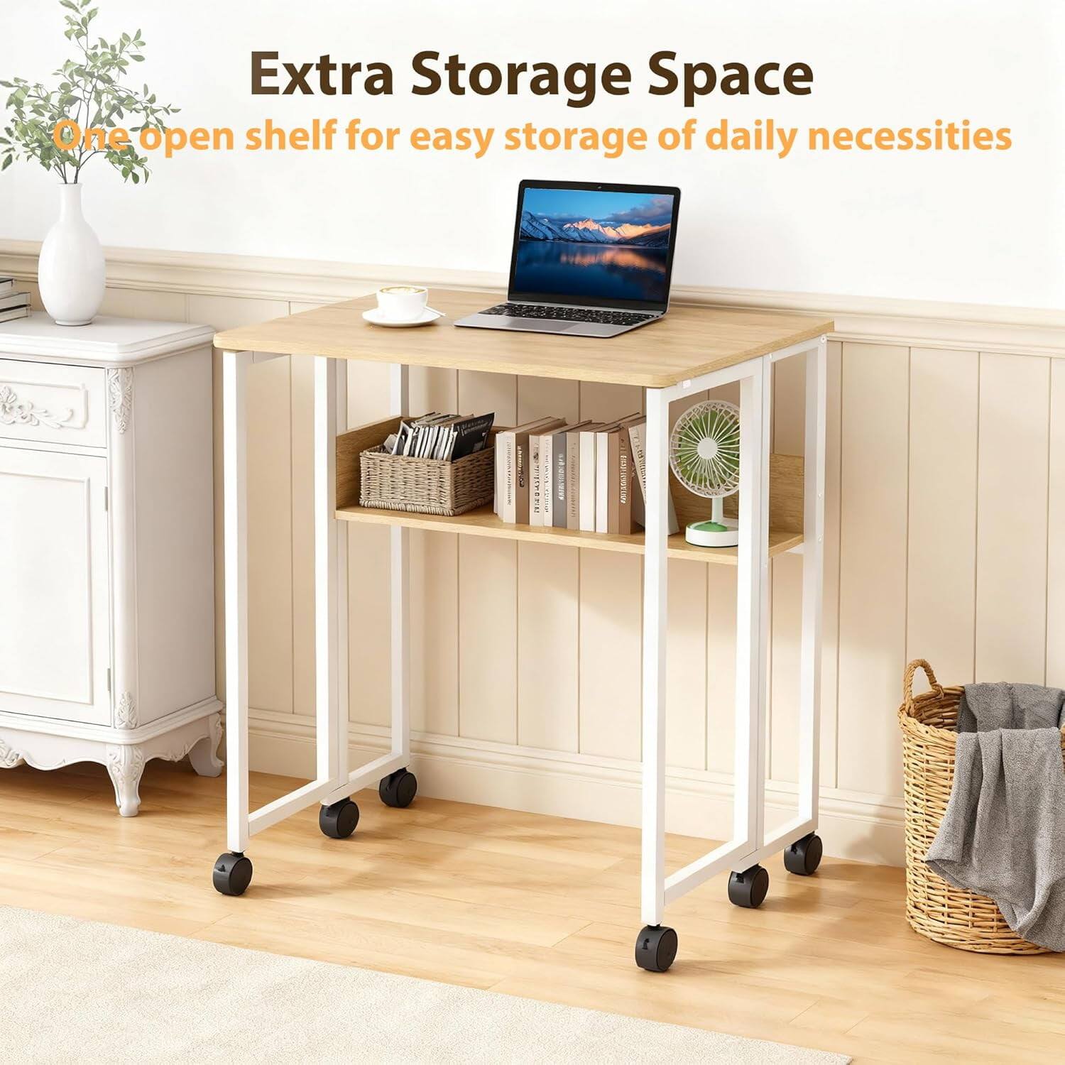 Extra Storage Space  
One open shelf for easy storage of daily necessities