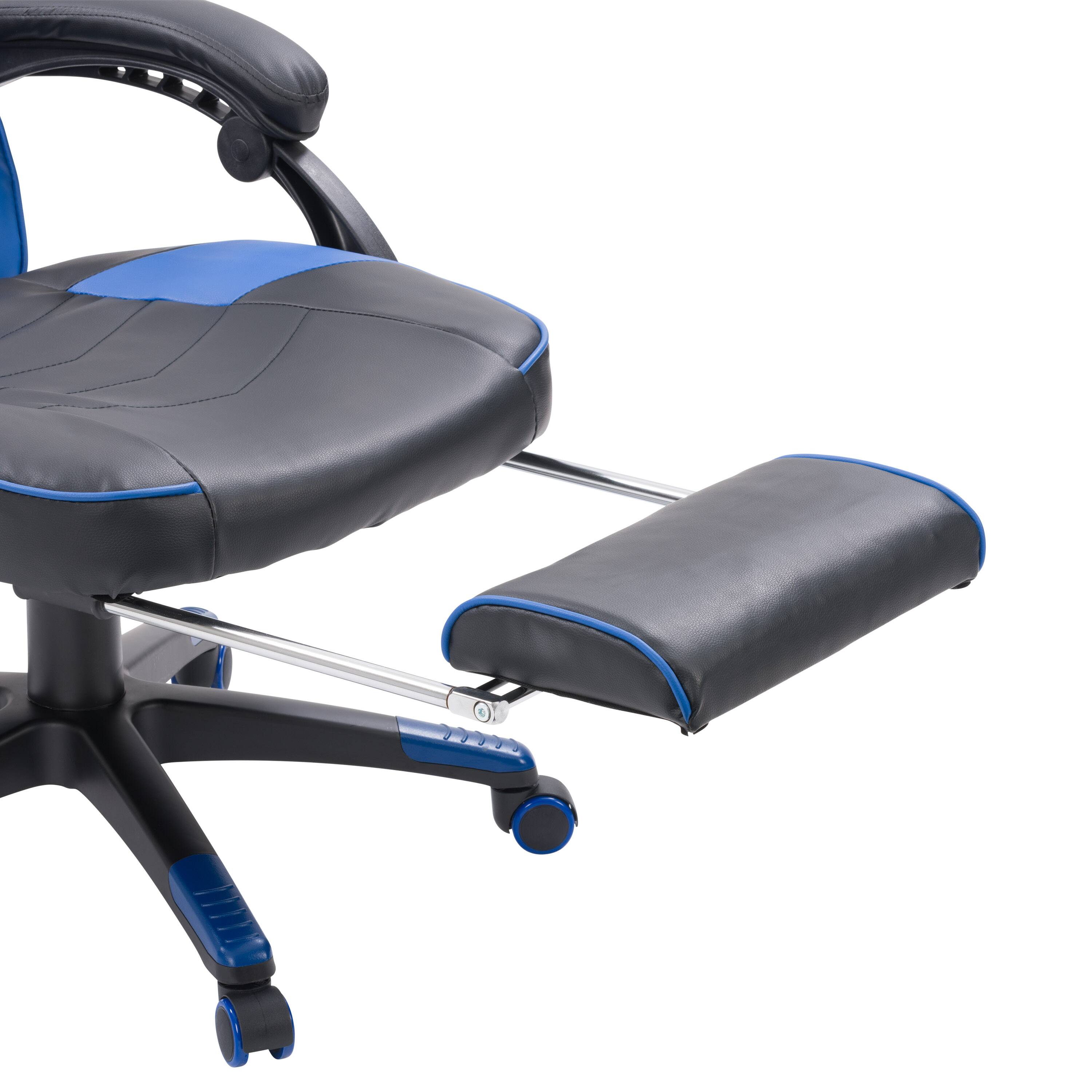 Best Buy: CorLiving Doom Gaming Chair Black and Blue WCH-501-G