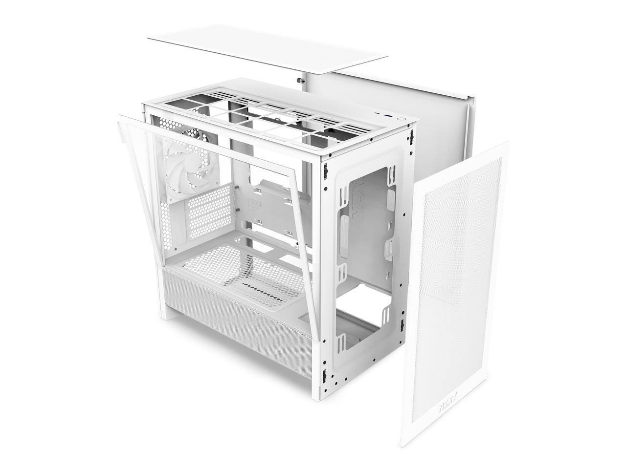 Alt View 9. NZXT - NZXT CC-H31FW-01White SGCC / Tempered Glass Micro ATX Cases Case  (Computer Cases - ATX Form) - White.