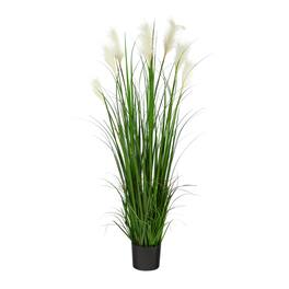 BreeBe - 4.5' Plum Grass Artificial Plant - Green