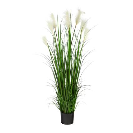 Front. BreeBe - 4.5' Plum Grass Artificial Plant - Green.