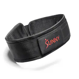 Sunny Health & Fitness - Heavy-Duty 4" Nylon Weightlifting Belt with Back Support & Adjustable Fit for Strength Training - X-Large - Black