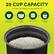 20 CUP CAPACITY
Cook up to 20 cooked rice cups of white rice.
10 rice cups of rinsed white rice + add water to line 10 + select a function = 20 rice cups cooked!