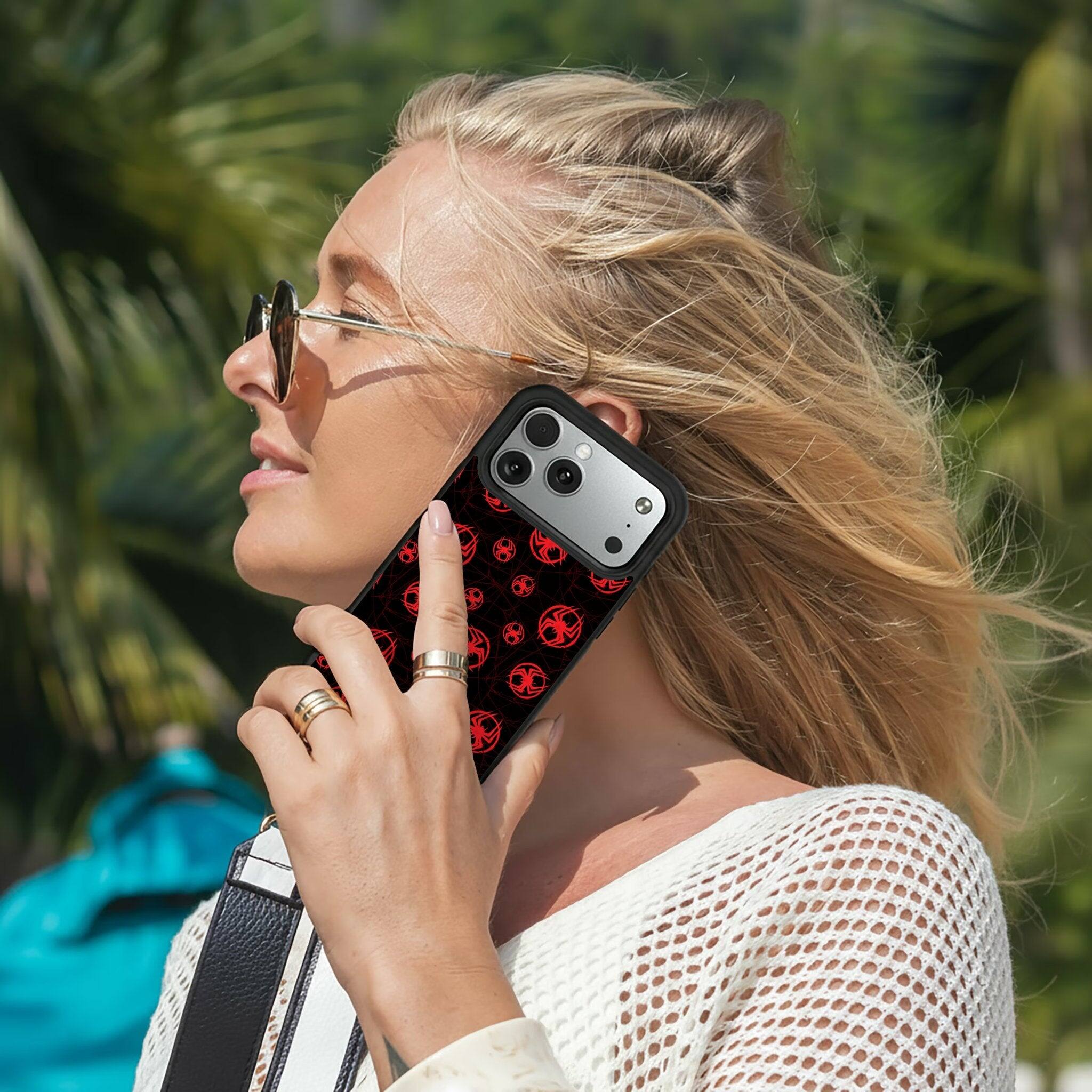 Alt View 1. Keyscaper - Marvel Pattern Bump Phone Case - Apple iPhone Air - Miles Morales.