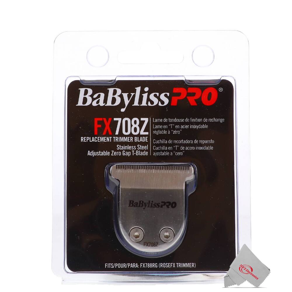 Angle. Babyliss - BaByliss Pro Replacement Trimmer Blade FX708Z For FX788 Trimmers + Brush + Comb - Silver.