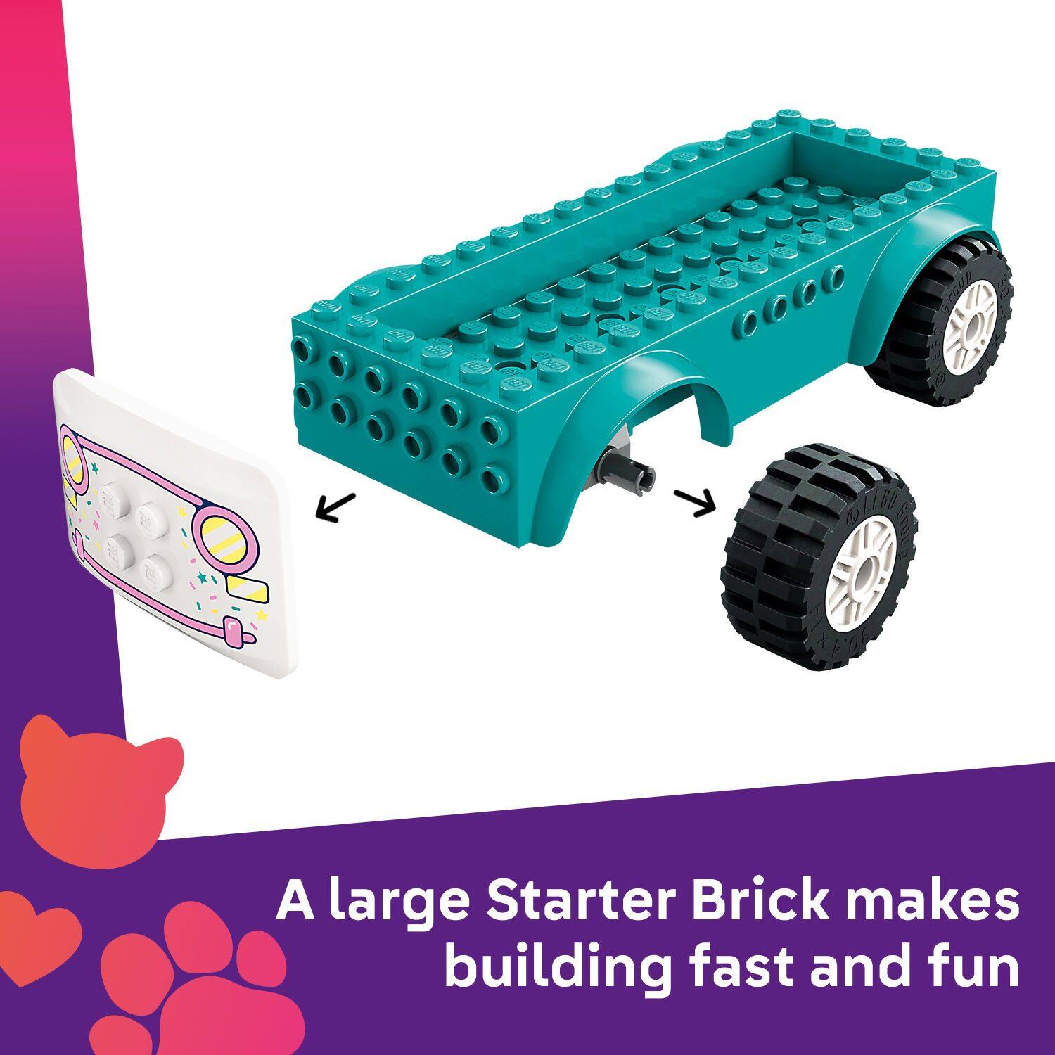 A large Starter Brick makes building fast and fun.
