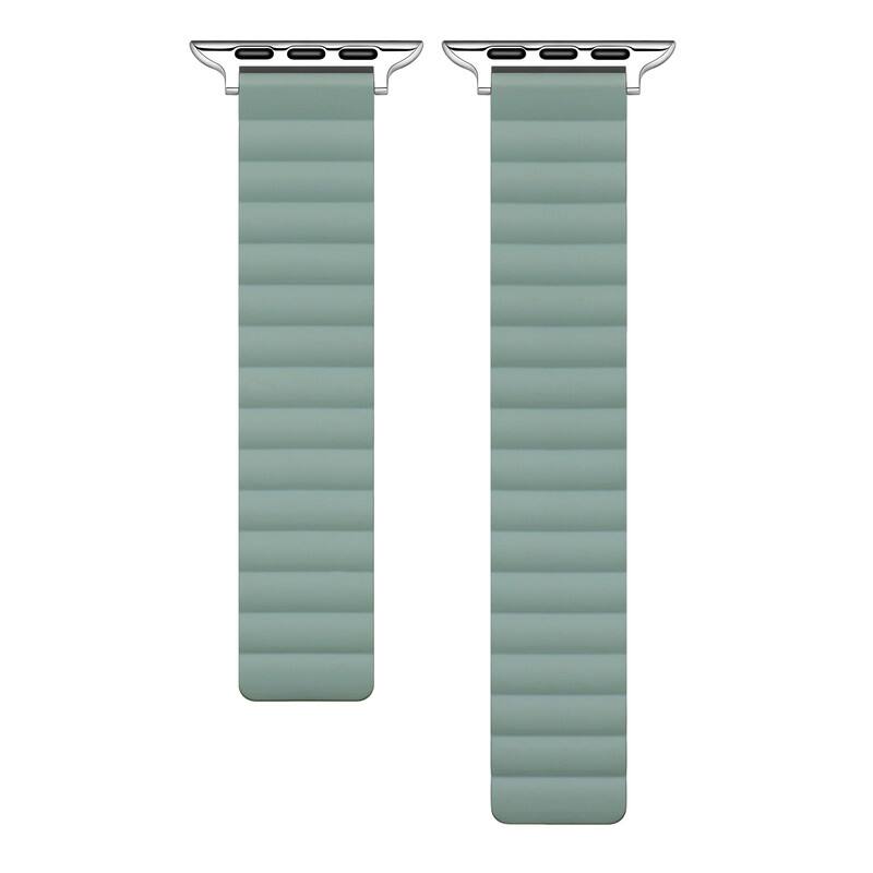 Left. Posh Tech - Magnetic Silicone Band for Apple Watch - Sage Green.