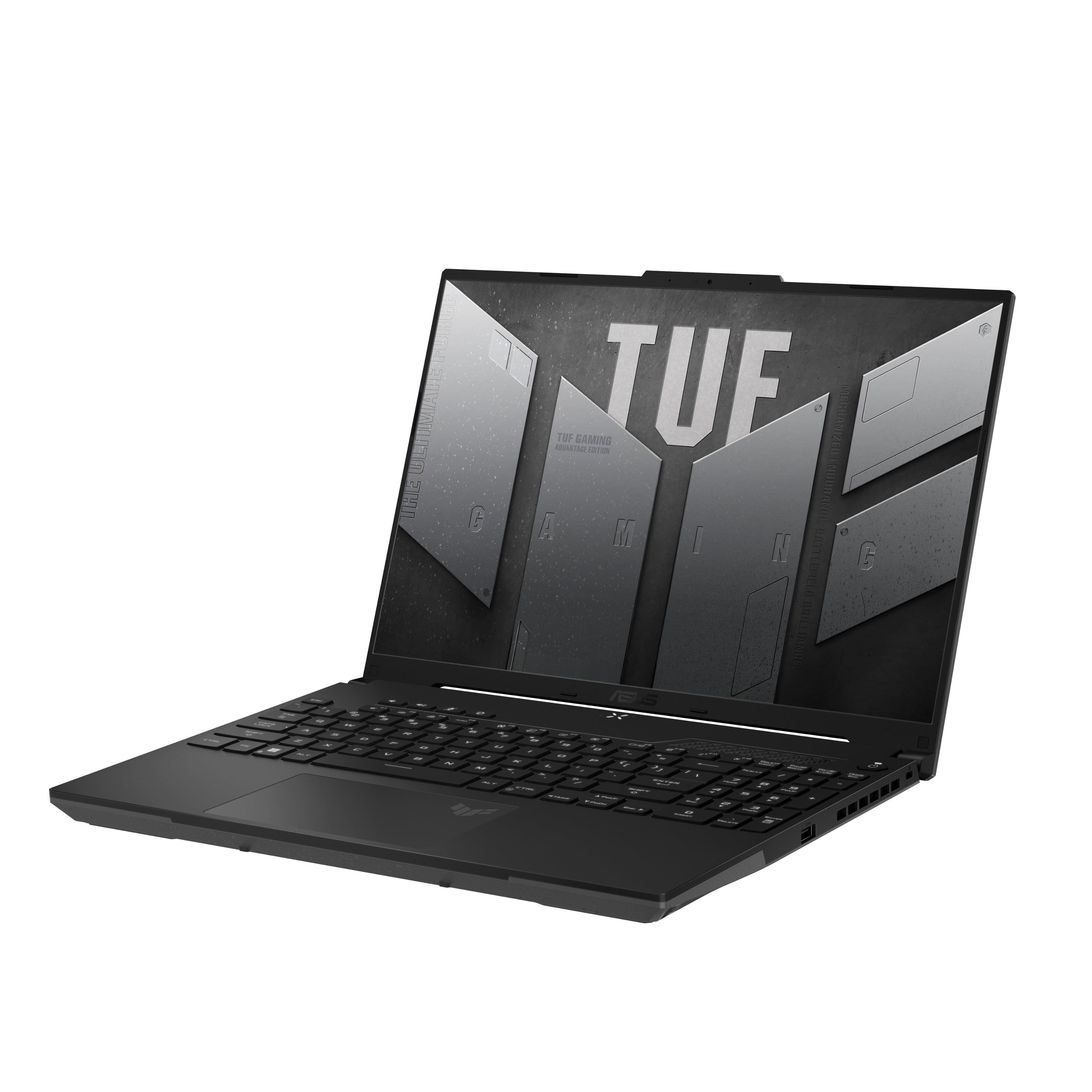 Left. ASUS - TUF Gaming A16 16" 165Hz Gaming Laptop FHD-AMD Ryzen 7 7735HS with 16GB DDR5 Memory- Radeon RX7600S 512GB PCIe SSD - OFF BLACK.