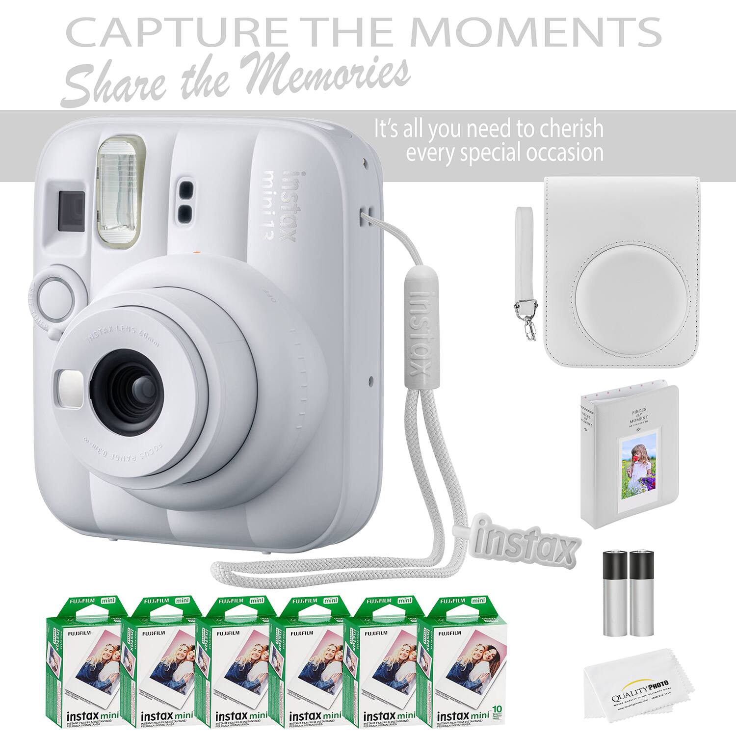 CAPTURE THE MOMENTS  
Share the Memories  
It's all you need to cherish every special occasion  

mini13 instax E LENS  
INSTAX  
Mistmn instax O MdIe  
CO trnet S004  
FULFEM mini uarIE  
ini FUAFRM mnin uIO  
LTAN  
instax IFSM Tny ESILM  
instax mini UMIM  
instax mini TLM tey  
instax mini USILM I  
instax mini nAFI !  
instax min TLL PREDAS 10  
instax mini & NU QUALITYPOTO