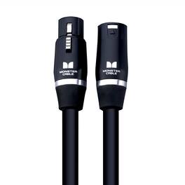 Monster - Prolink Studio Pro 2000 XLR Microphone Cable 100 ft Balanced Mic Cable, Gold XLR Male to Female Connectors - Black