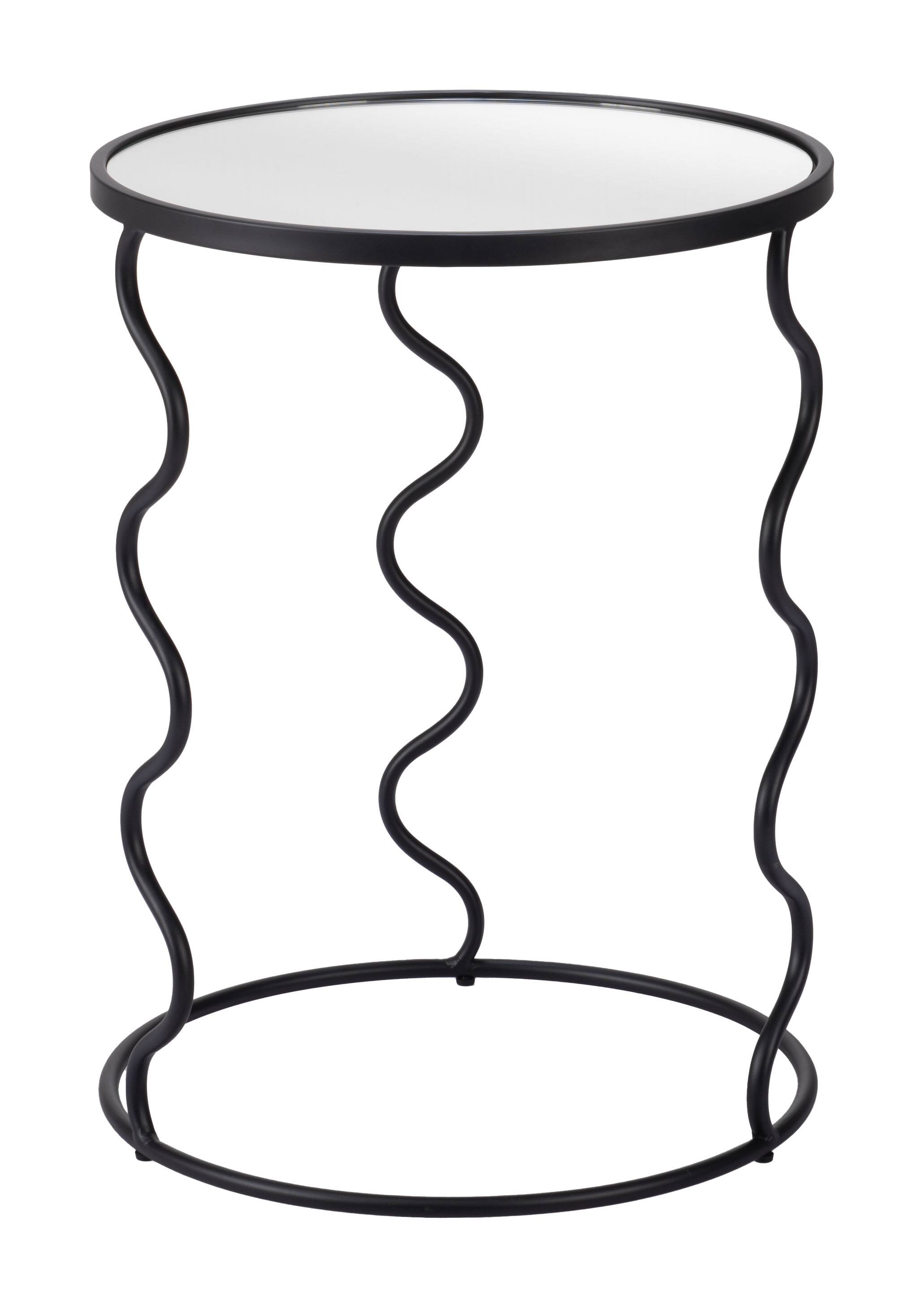 Alt View 1. Hivvago - Bastia Side Table Black - Black.