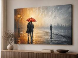 FC Design - Large Canvas 24x36" Ready-to-Hang 24x36" Love and Loneliness Art Painting Home Wall Décor - MultiColor