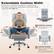 Extendable Cushion Width
Press the armrest inward first to release the locking mechanism, then swing it outward to the desired position, and the seat instantly expands from 22" to 44.5" wide.
**22"-44.5"**
**STEP 01 Unfold the Armrest**
- Press the wings inward to unlock, enter unfolding mode
**STEP 02 Lock the Armrest**
- Adjust the side wings and lock them in different positions
- There will be a gear sound when the wings are folded and locked in place