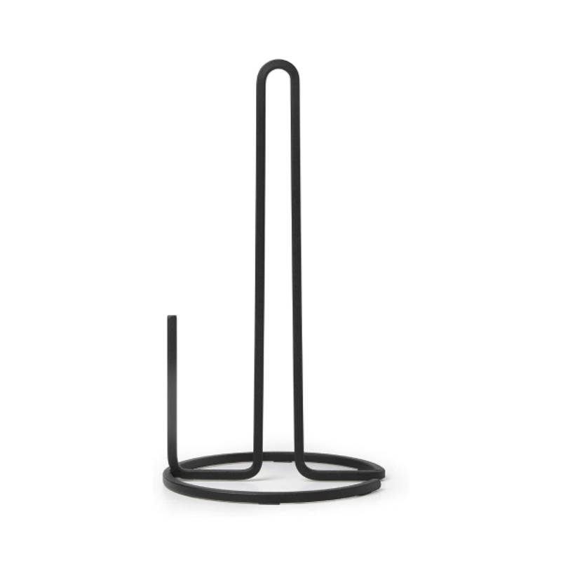 Front. Resource Ludis - BLACK METAL PAPER TOWEL HOLDER STAND - Black.
