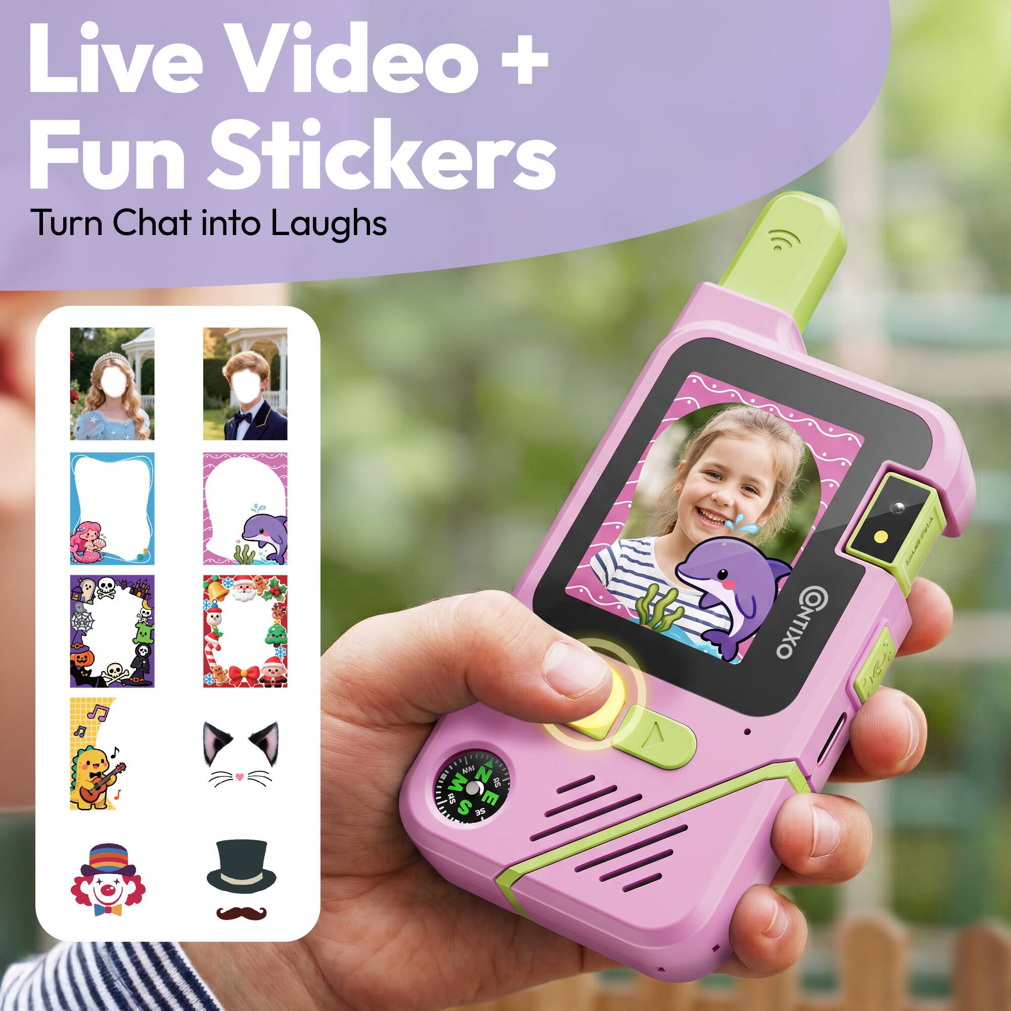 Live Video + Fun Stickers  
Turn Chat into Laughs